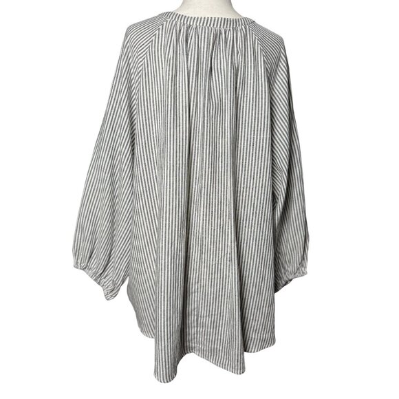 NEW A New Day Top Women’s XL Blue White Striped 3/4 Sleeves Blouse Flowy Casual - Picture 3 of 9